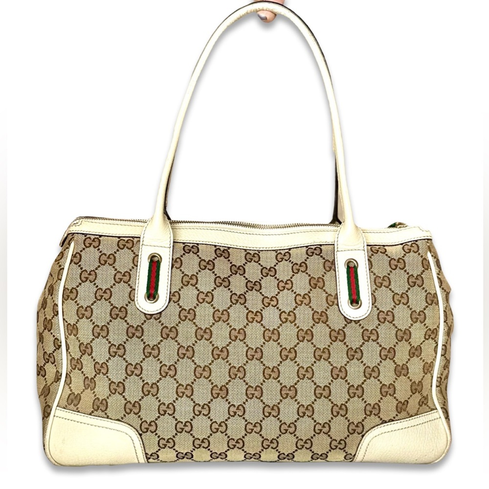GUCCI Medium GG Canvas Prince Tote Preloved - Picture 2 of 15